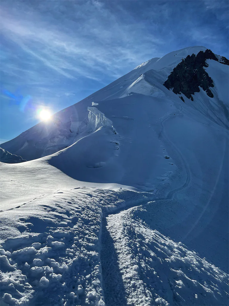 Climbing Mont Blanc via the Goûter Route 10 Bosses Ridge - best part of climbing Mont Blanc