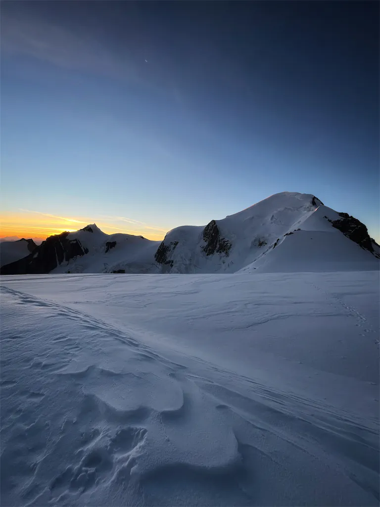 Climbing Mont Blanc via the Goûter Route 9 Bosses ridge and Mont Blanc summit from Dome du Goûter