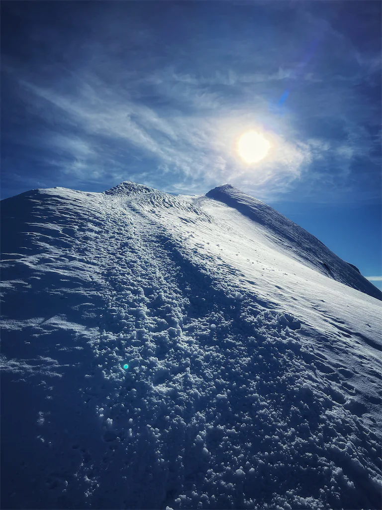 Climbing Mont Blanc via the Goûter Route 12 Bosses ridge - best part of climbing Mont Blanc