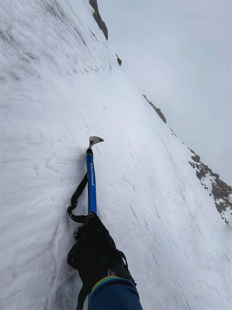 Steep climb to Corno Nero during my Monte Rosa traverse