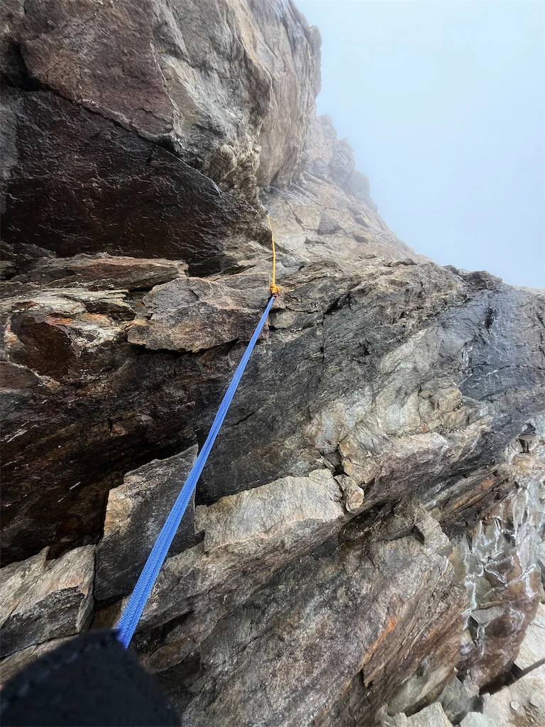 Sketchy climbing on Cresta del Soldato