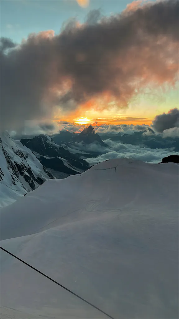View of Matterhorn from Capanna Margherita