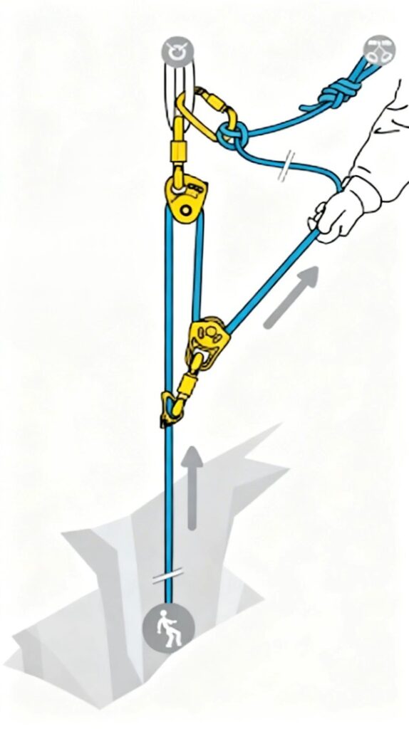 3:1 crevasse rescue - essential alpine skills